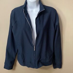 Nike Dri Fit Full Zip Navy Womens Athletic Jacket  - Size M (8-10)